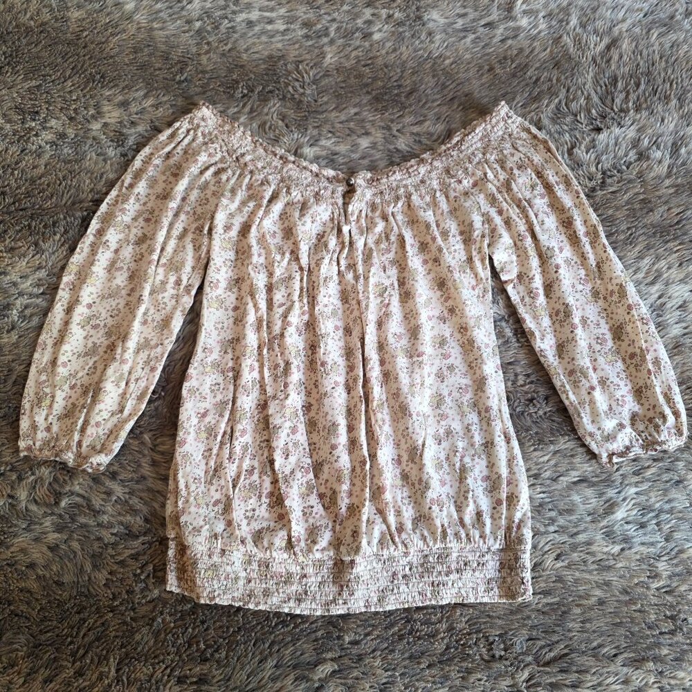 Lucky Brand peasant style long sleeve top M
